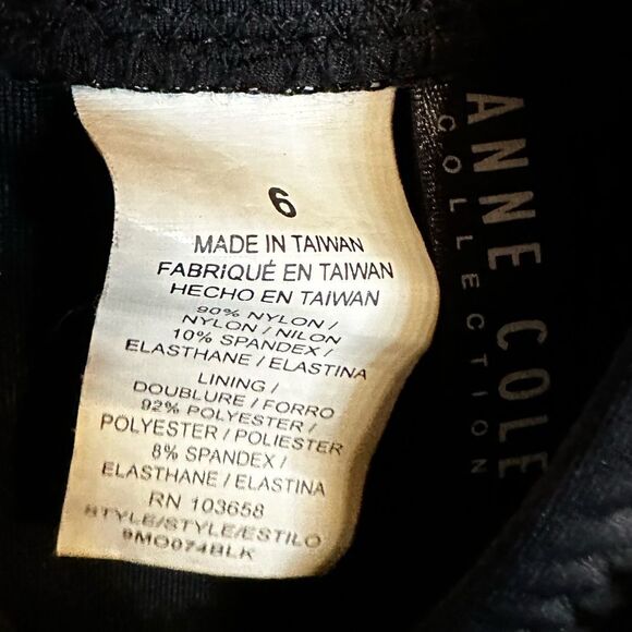 Anne Cole Black One Piece Swimsuit size 6 - Picture 4 of 6